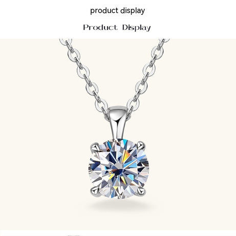 Classic Four-Claw Diamond Pendant Necklace – ShreeBliss