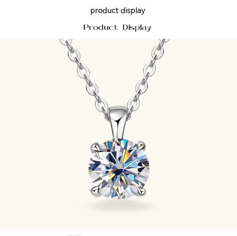 Classic Four-Claw Diamond Pendant Necklace – ShreeBliss