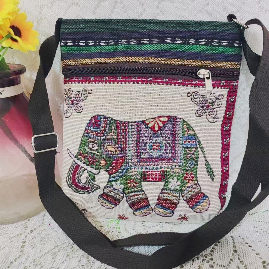 Ethnic Embroidered Elephant Crossbody Bag – ShreeBliss