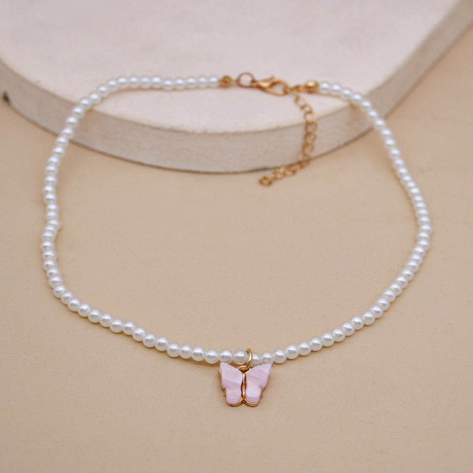 Opal Bow Knot Pearl Necklace – ShreeBliss