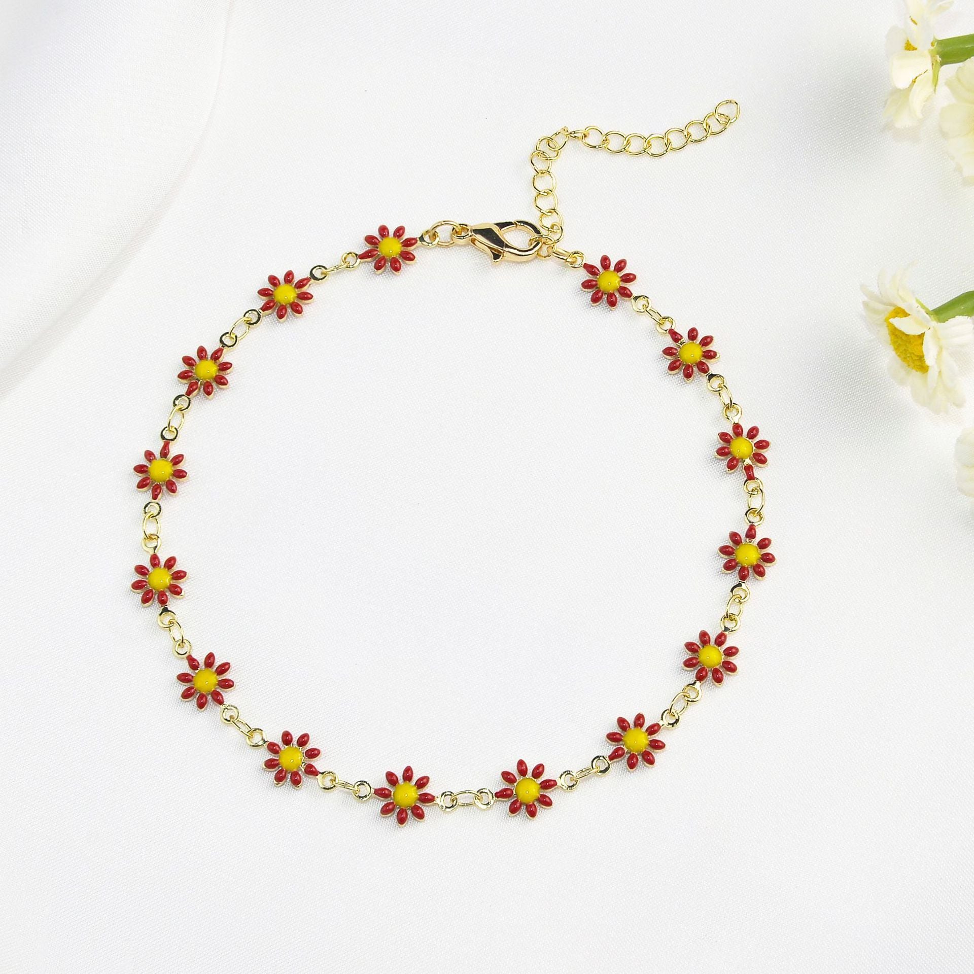 Little Daisy Anklet Simple Elegant Fashion – ShreeBliss