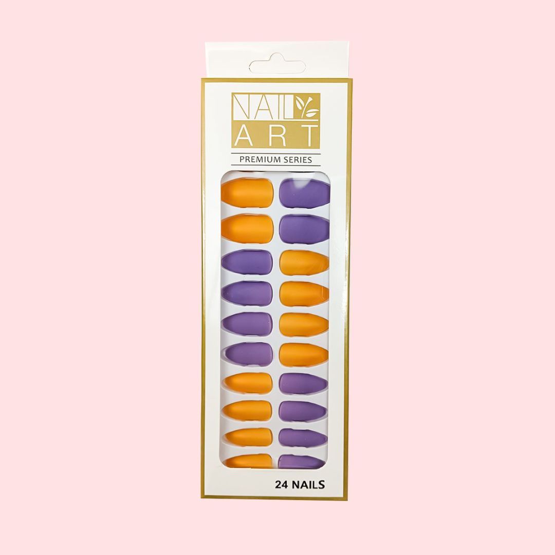 L-3 Matte Nails (24 Pieces) - ShreeBliss