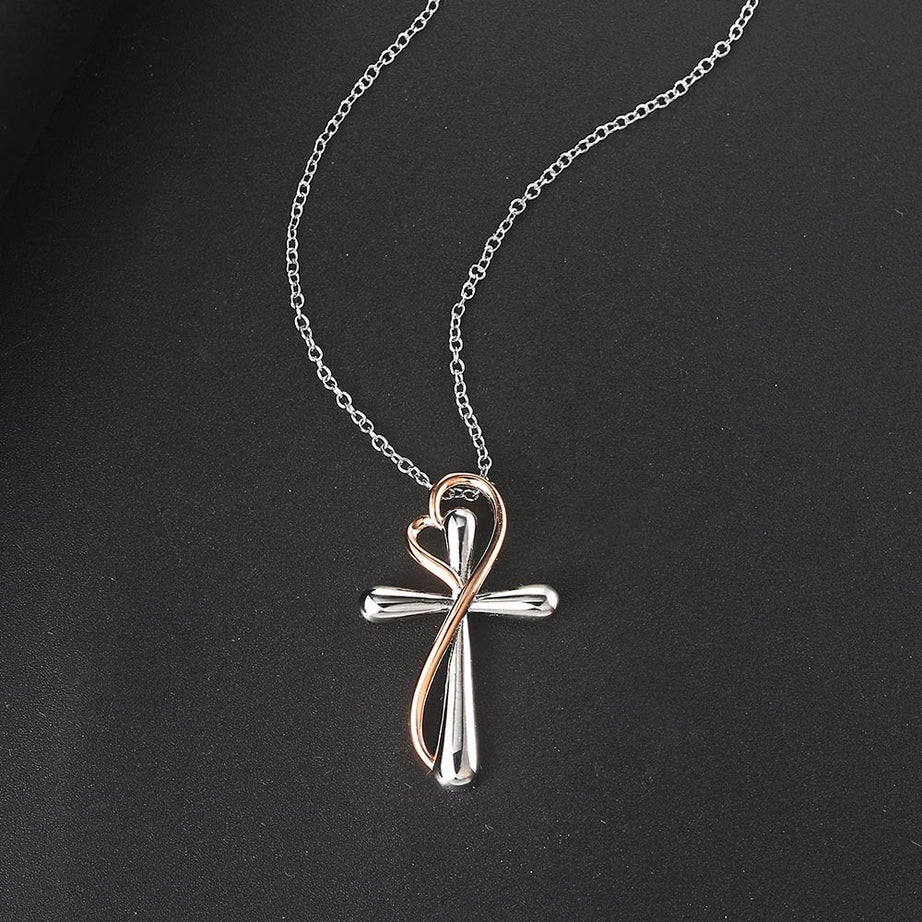 Heart-Shaped Cross Necklace – ShreeBliss