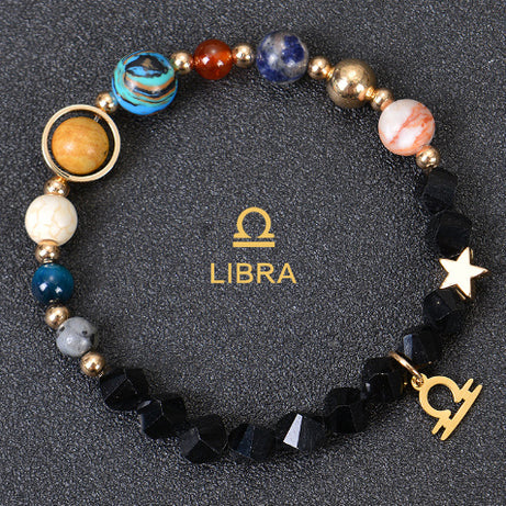 Eight Planets Twelve Constellations Frosted Stone Beaded Bracelet – ShreeBliss