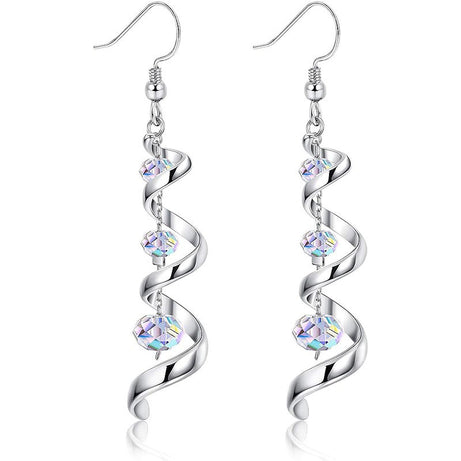 Fashion Spiral Ribbon Multi-drop Teardrop Earrings – ShreeBliss