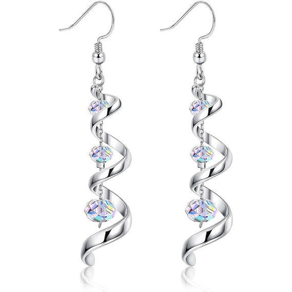 Fashion Spiral Ribbon Multi-drop Teardrop Earrings – ShreeBliss