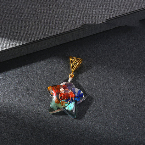 Retro 7 Chakra Healing Crystal Pendant – ShreeBliss