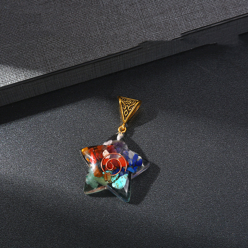 Retro 7 Chakra Healing Crystal Pendant – ShreeBliss