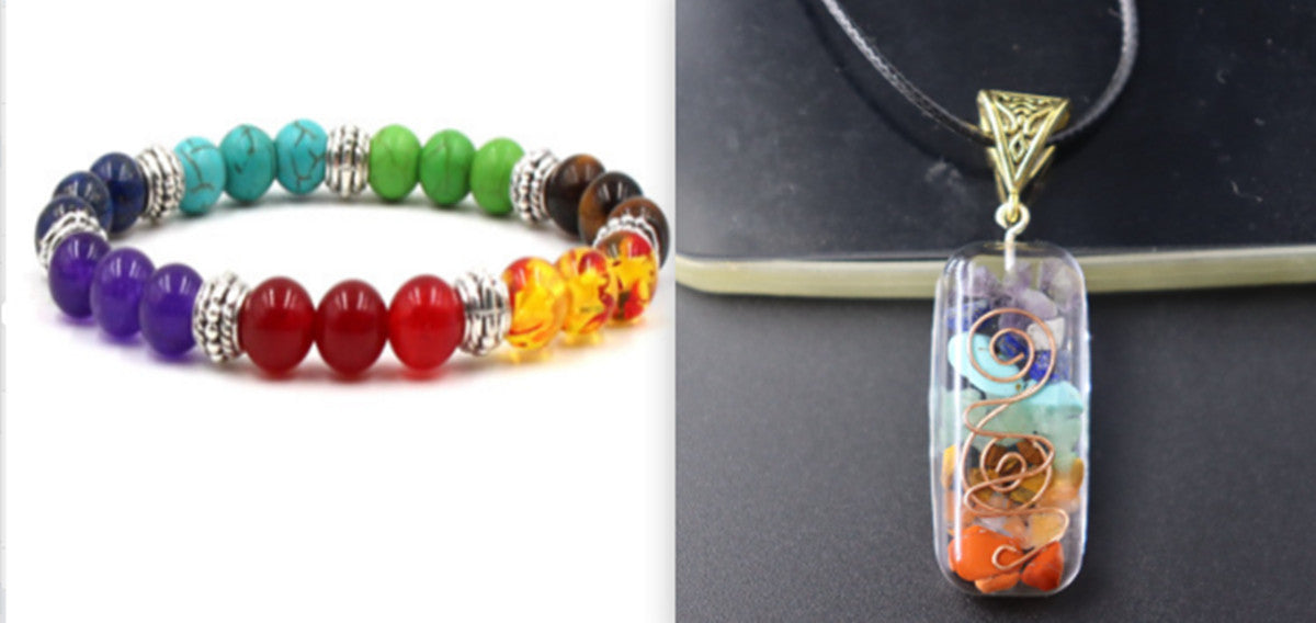 Retro 7 Chakra Healing Crystal Pendant – ShreeBliss