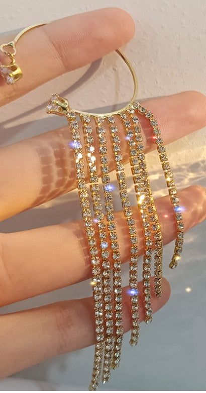 Fashionable And Simple Long Tassel Earrings - ShreeBliss