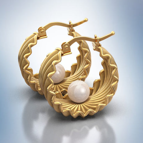 Creative Design Pearl Shell Eardrops – ShreeBliss