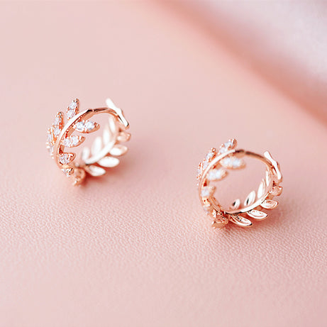 All-Matching Graceful Olive Branch Sterling Silver Women's Fashion Earrings – ShreeBliss