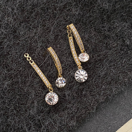 Special-Interest Design Geometric Micro Zircon-Encrusted Stud Earrings – ShreeBliss