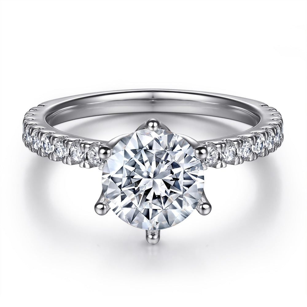 Women's S925 Sterling Silver European And American Fashion Inlaid Zircon Ring – ShreeBliss