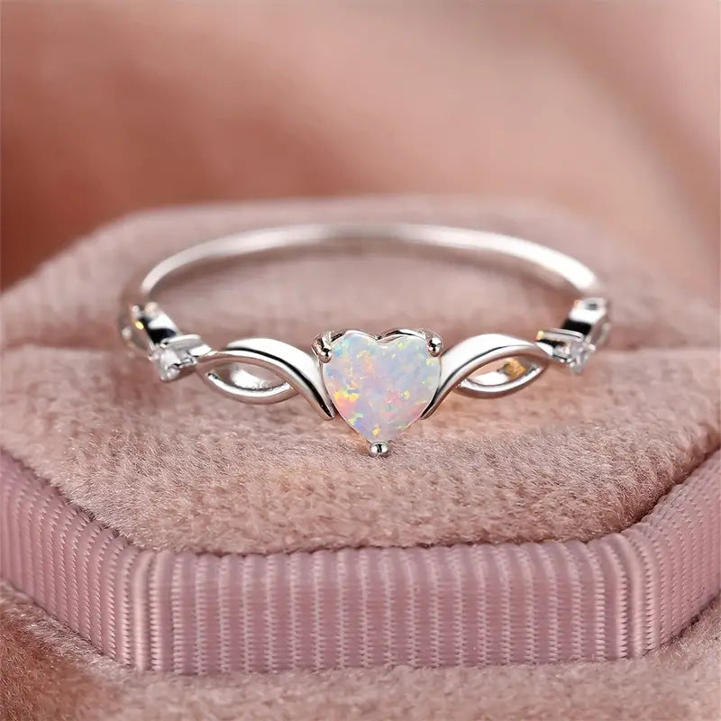 Temu Simple Love Heart-Shaped Ring – ShreeBliss