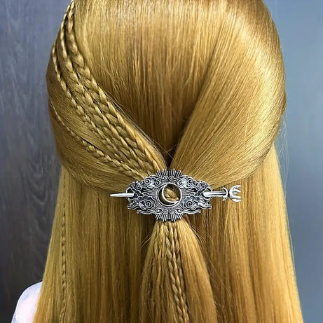 Viking Crescent Alloy Hair Barrette – ShreeBliss
