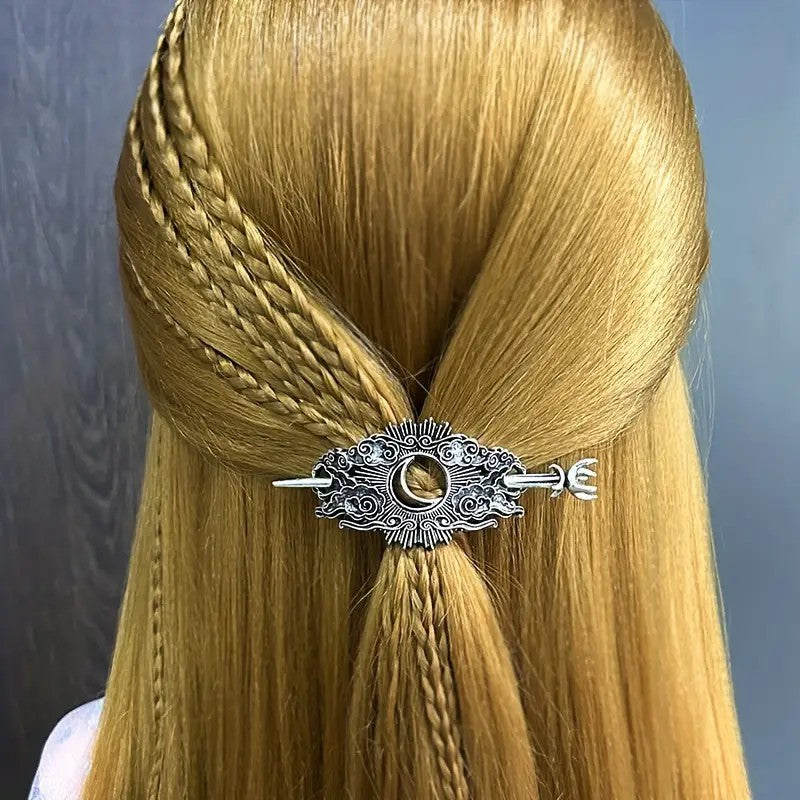 Viking Crescent Alloy Hair Barrette – ShreeBliss