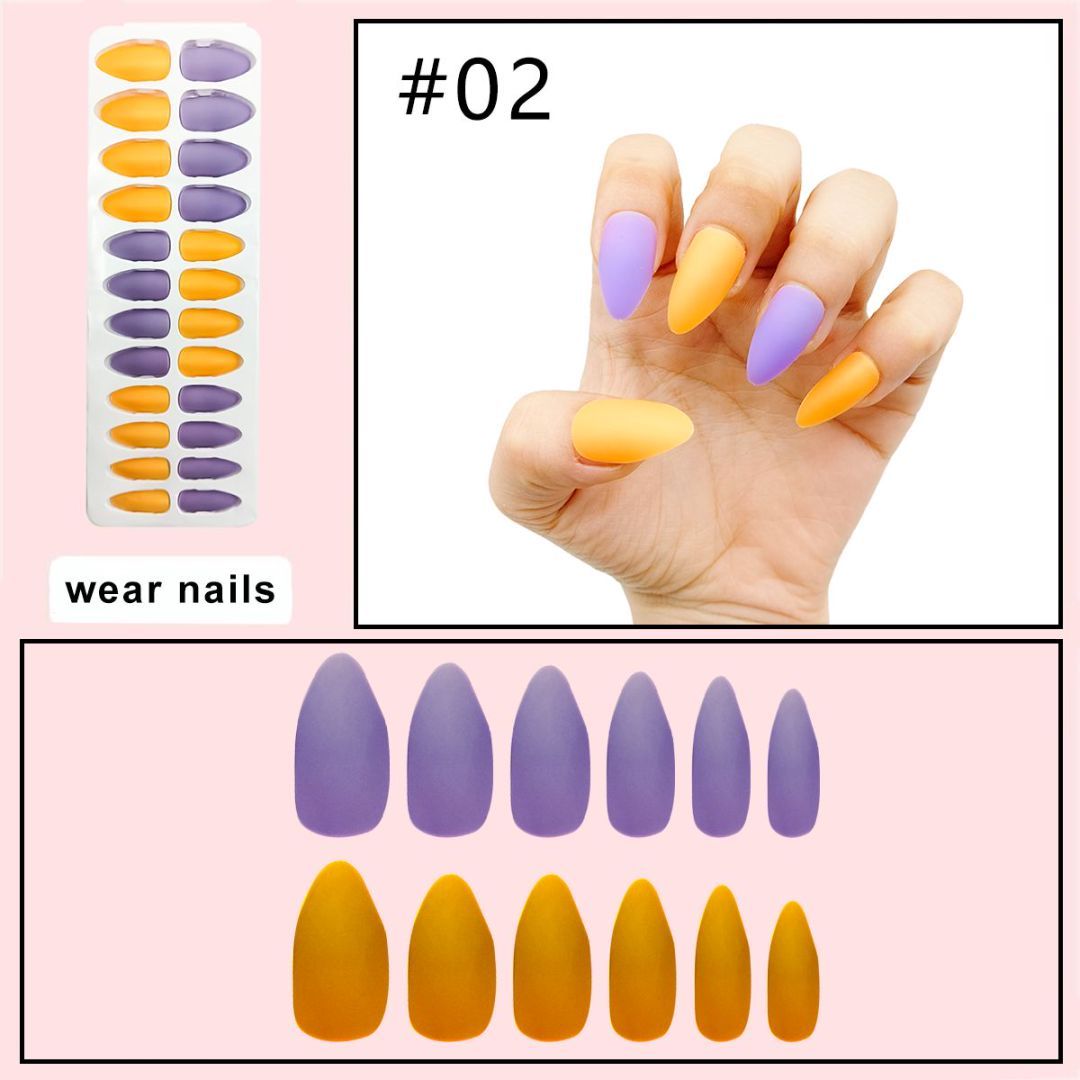 L-3 Matte Nails (24 Pieces) - ShreeBliss