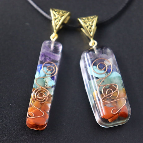 Retro 7 Chakra Healing Crystal Pendant – ShreeBliss