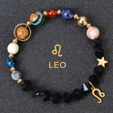 Eight Planets Twelve Constellations Frosted Stone Beaded Bracelet – ShreeBliss