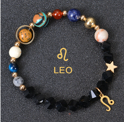 Eight Planets Twelve Constellations Frosted Stone Beaded Bracelet – ShreeBliss