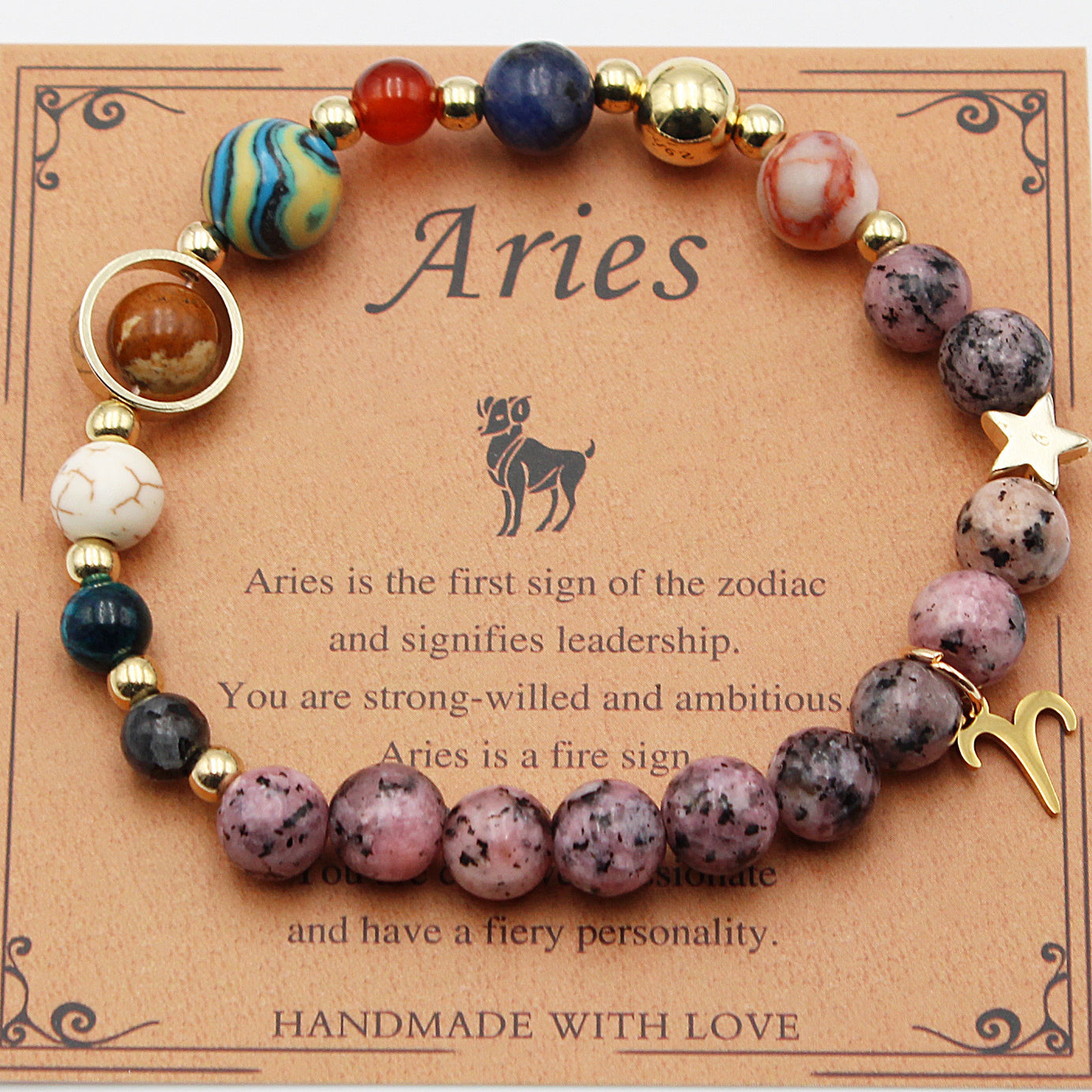 Eight Planets 12 Constellation Bracelet Natural Stone – ShreeBliss