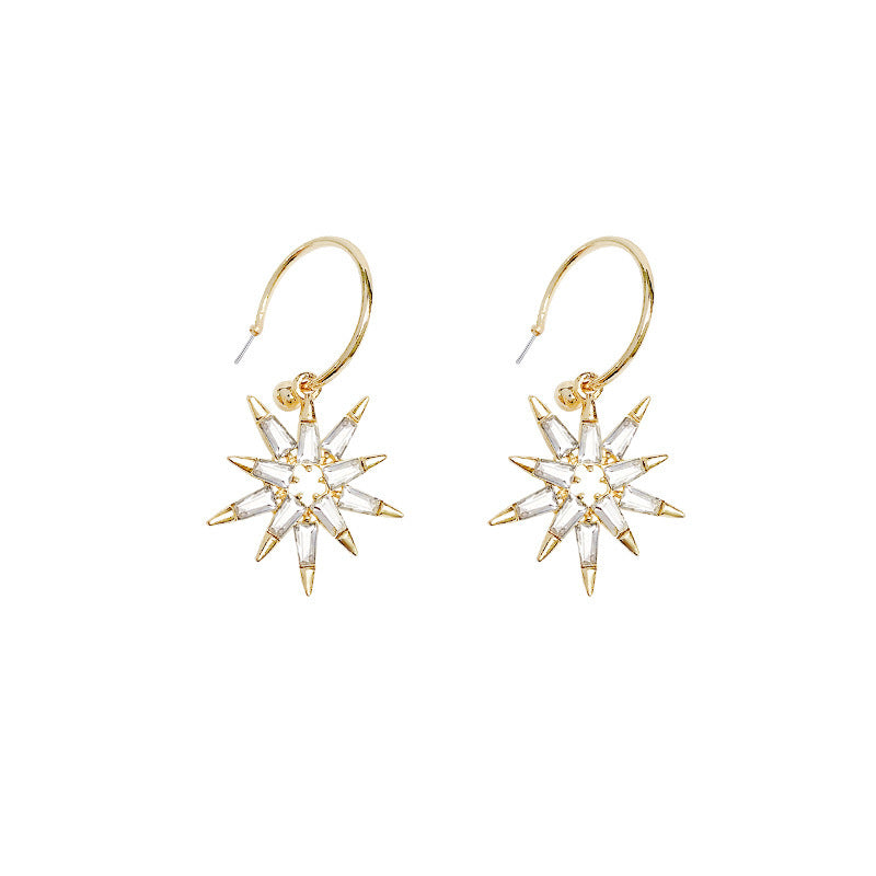 Shining SUNFLOWER Light Luxury Zircon Earrings – ShreeBliss