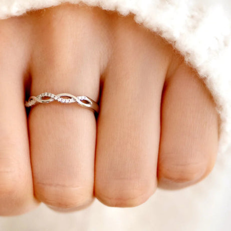 Artistic Temperament Cross Woven Twisted Ring – ShreeBliss