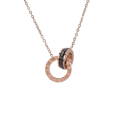 Roman Numeral Diamond Titanium Necklace – ShreeBliss