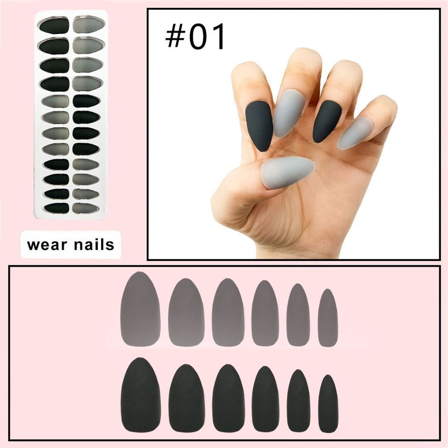 L-3 Matte Nails (24 Pieces) - ShreeBliss