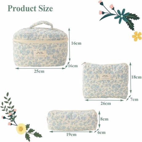 Women's Cosmetic Bags Set of 3 - ShreeBliss