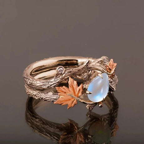 Vintage Golden Branch Maple Leaf Ring - ShreeBliss