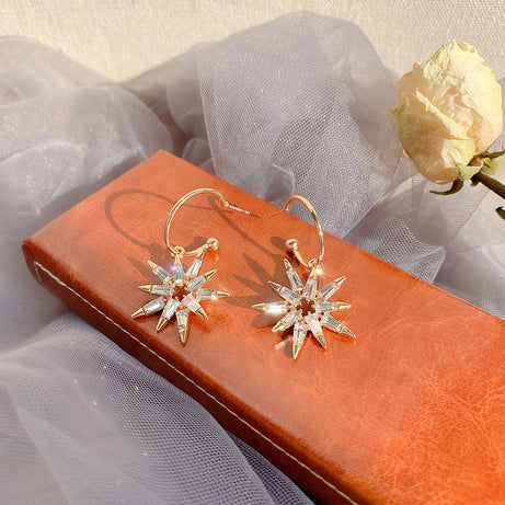 Shining SUNFLOWER Light Luxury Zircon Earrings – ShreeBliss