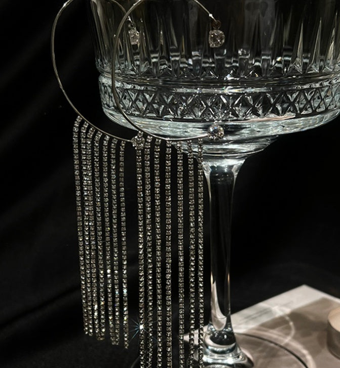 Fashionable And Simple Long Tassel Earrings - ShreeBliss