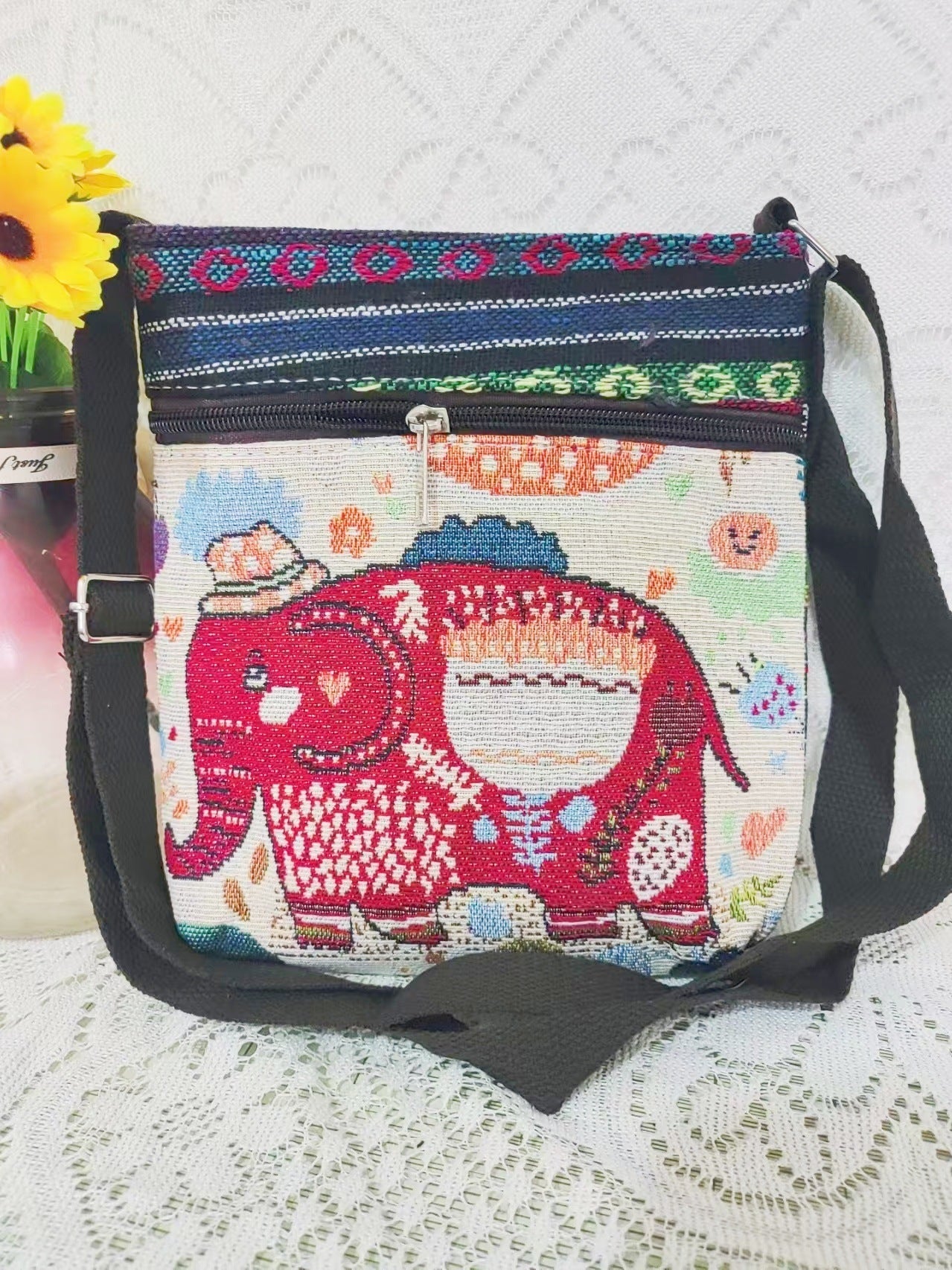 Ethnic Embroidered Elephant Crossbody Bag – ShreeBliss