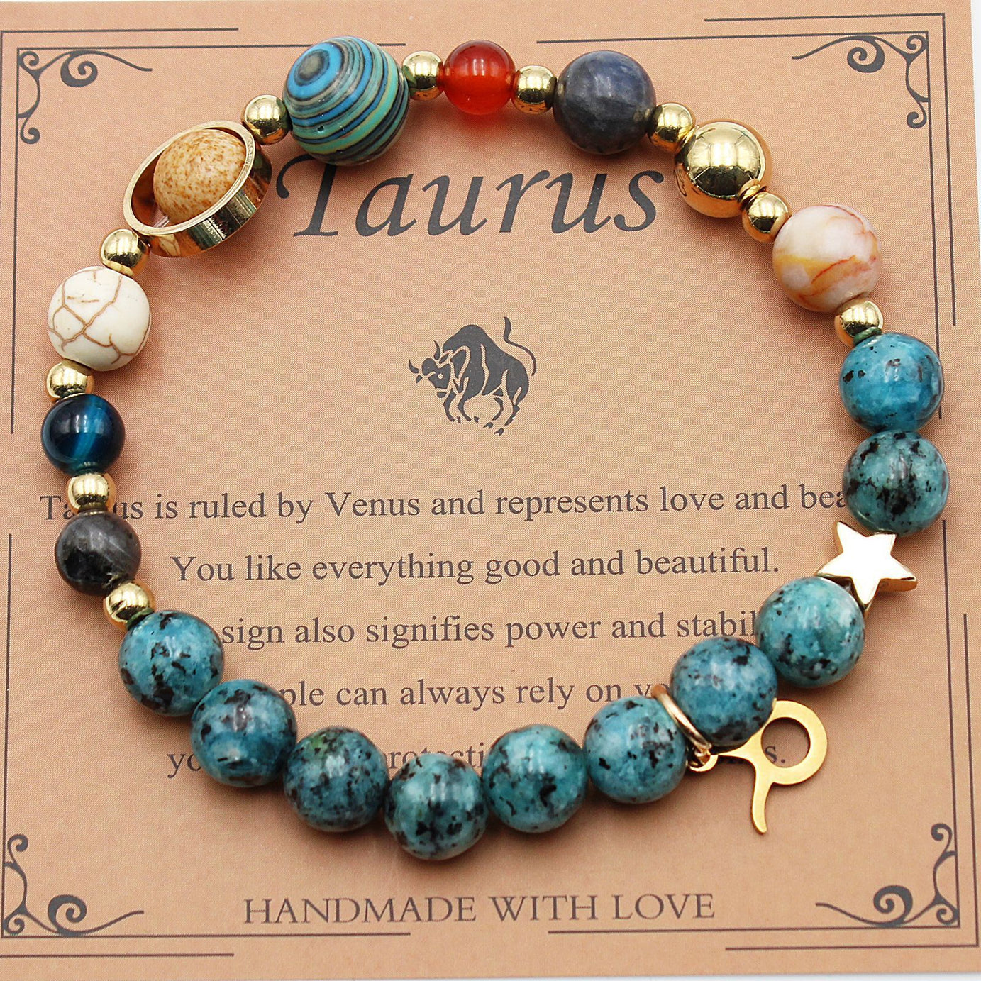 Eight Planets 12 Constellation Bracelet Natural Stone – ShreeBliss