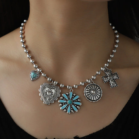 Personalized Turquoise Cross Necklace – ShreeBliss
