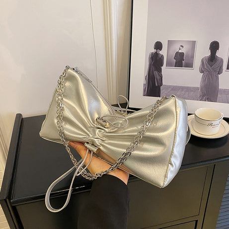 High-Grade Silver Underarm Bag – ShreeBliss