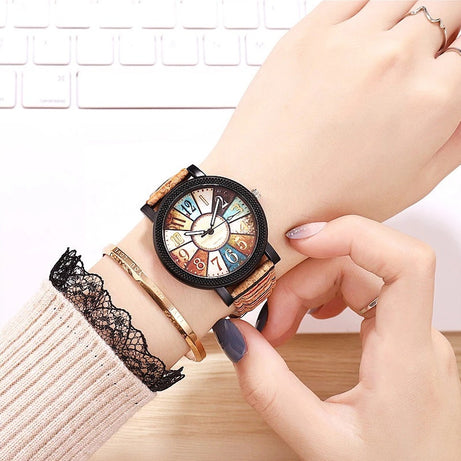 Casual Vintage Leather Women’s Quartz Wrist Watch - Classic Gift Clock - ShreeBliss
