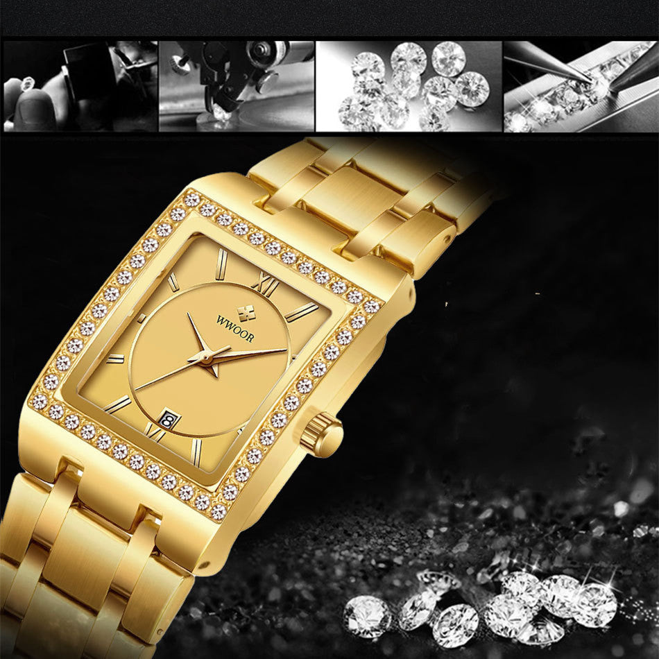 Grip Love Diamond Waterproof Quartz Watch - ShreeBliss