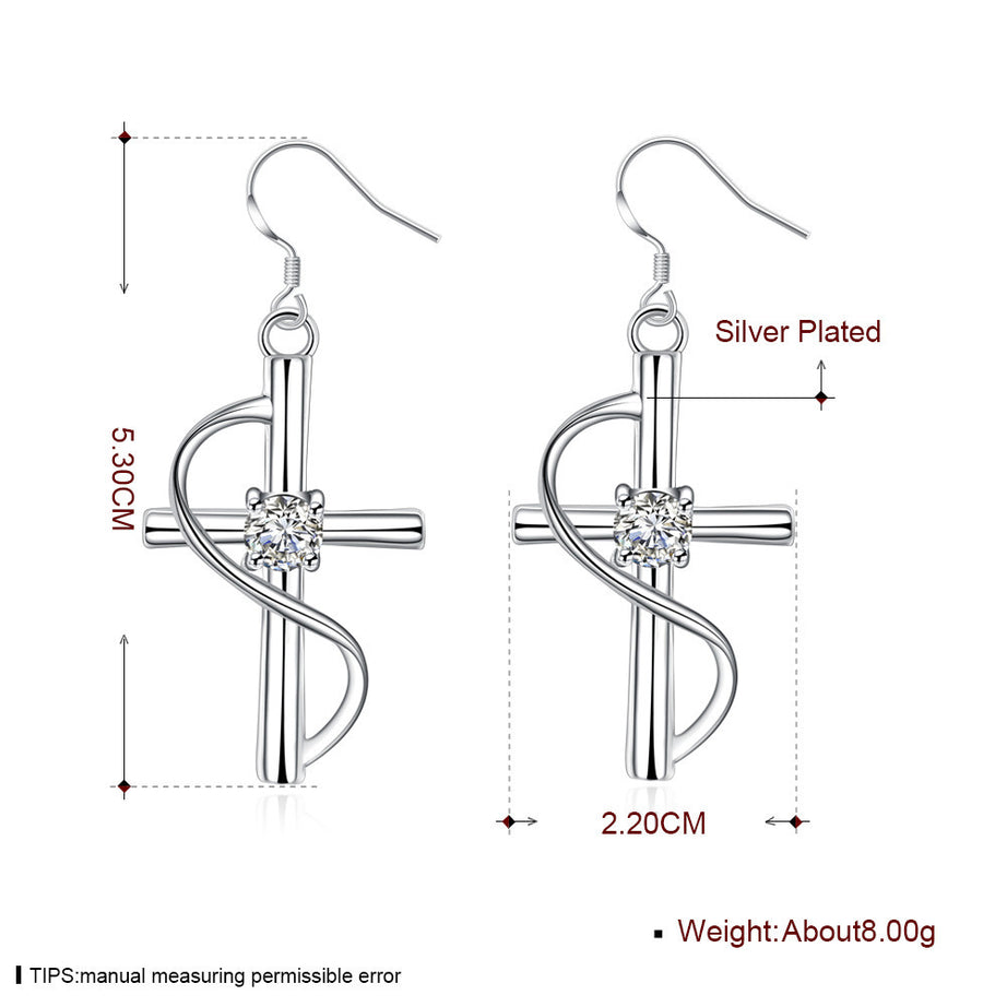 New Cross-border Popular Elongated Cross Earrings – ShreeBliss