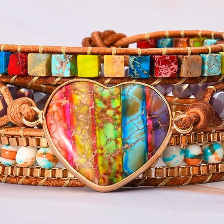 Natural Imperial Stone Hand-Woven Bracelet – ShreeBliss