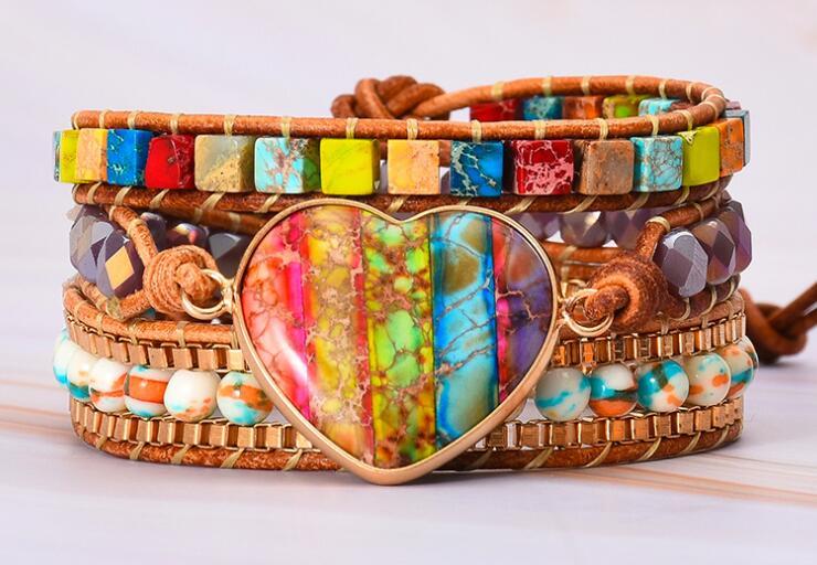 Natural Imperial Stone Hand-Woven Bracelet – ShreeBliss