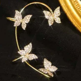Fashion Earring Butterfly Ear Clip And Ear Hook Jewelry - ShreeBliss