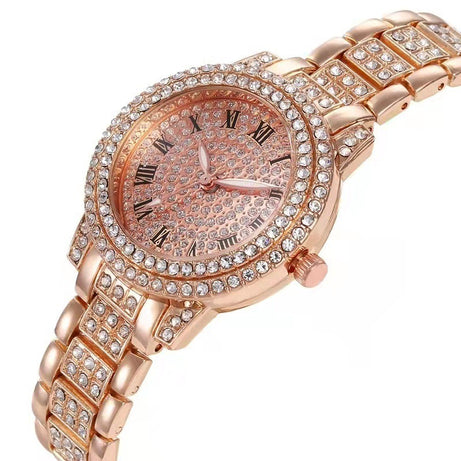Diamond-Encrusted Casual Women’s Watch - ShreeBliss
