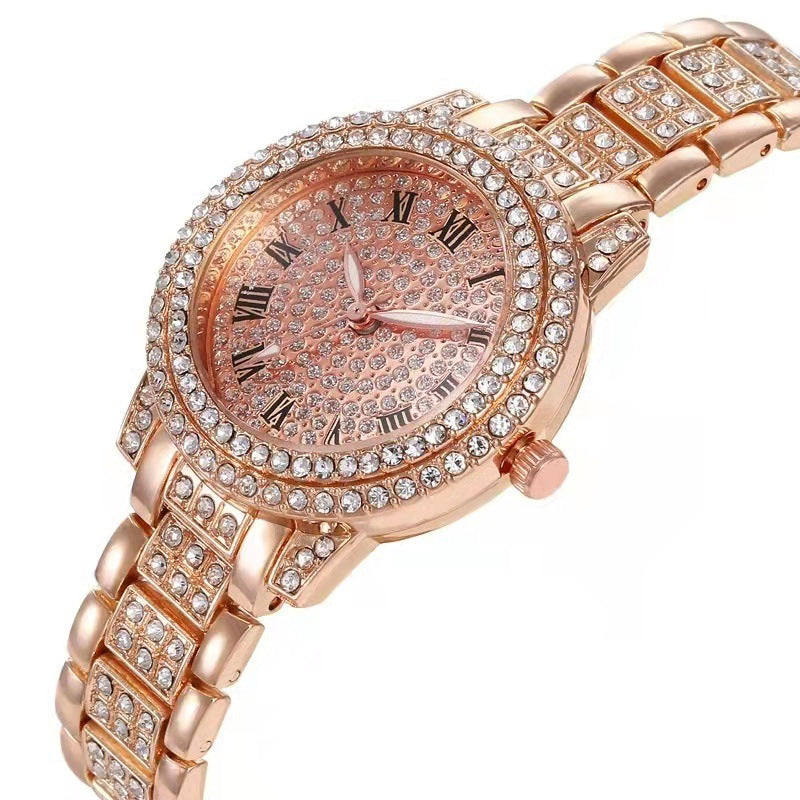 Diamond-Encrusted Casual Women’s Watch - ShreeBliss