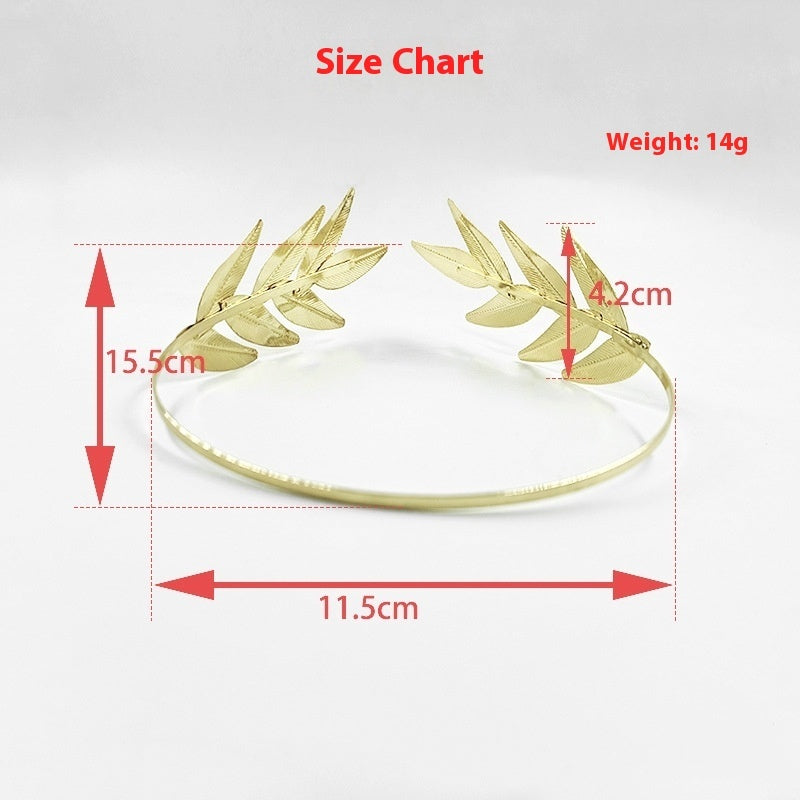 Bride Metal Leaf Headband – ShreeBliss