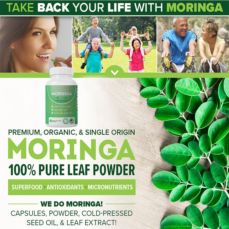 Moringa Capsules for Energy & Immunity - ShreeBliss