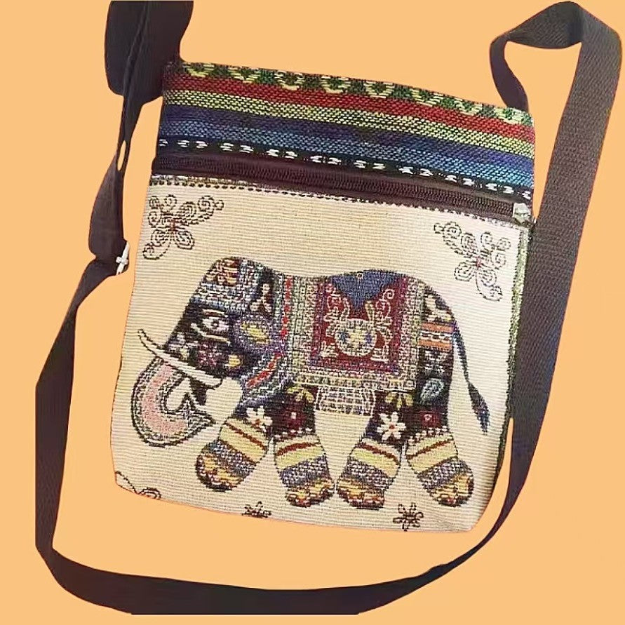 Ethnic Embroidered Elephant Crossbody Bag – ShreeBliss