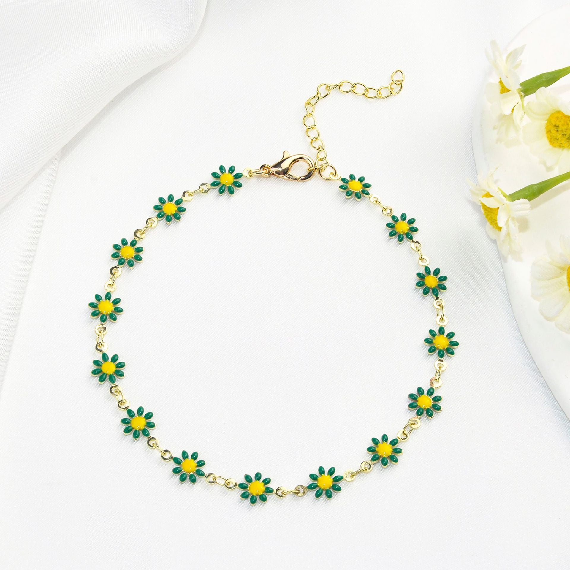 Little Daisy Anklet Simple Elegant Fashion – ShreeBliss